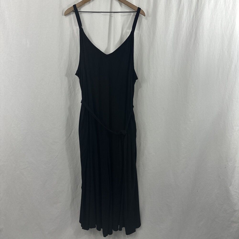 Torrid Rayon Slub Easy Culotte Wide Leg Black Jumpsuit Womens 3X Boho Classic